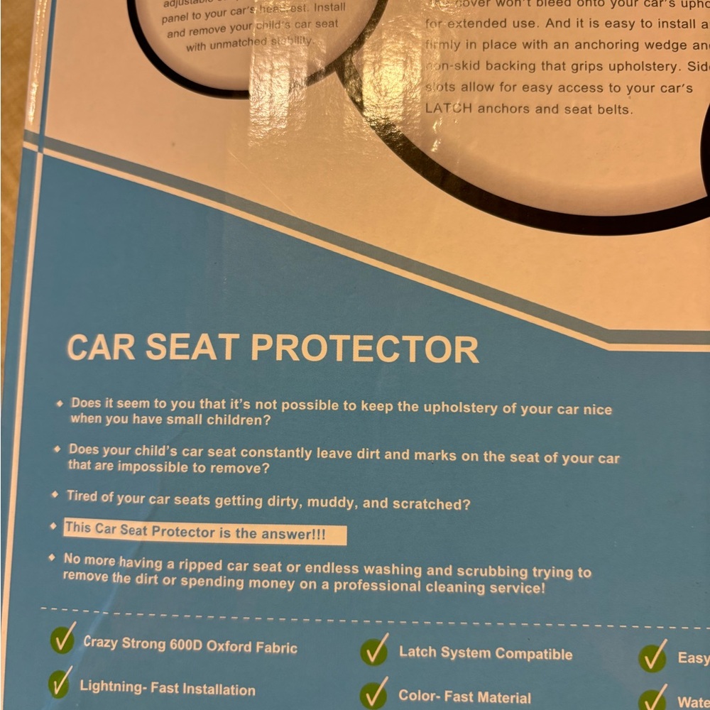 Baby/Child Car Seat Cover - Picture 2 of 5